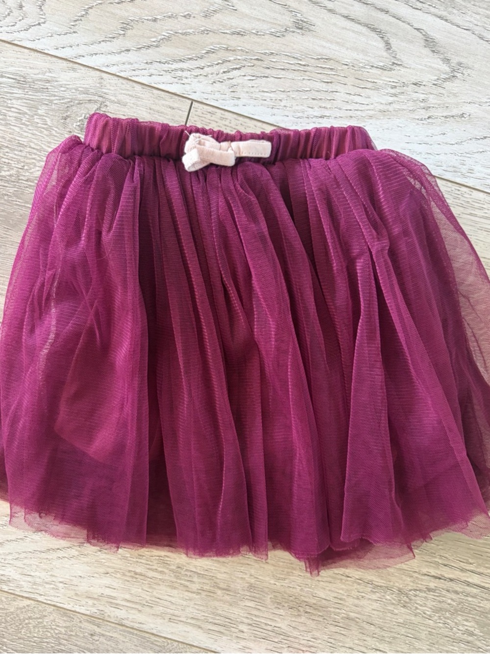 Zara Girls Layered Tulle Skirt with White Stripe- 6